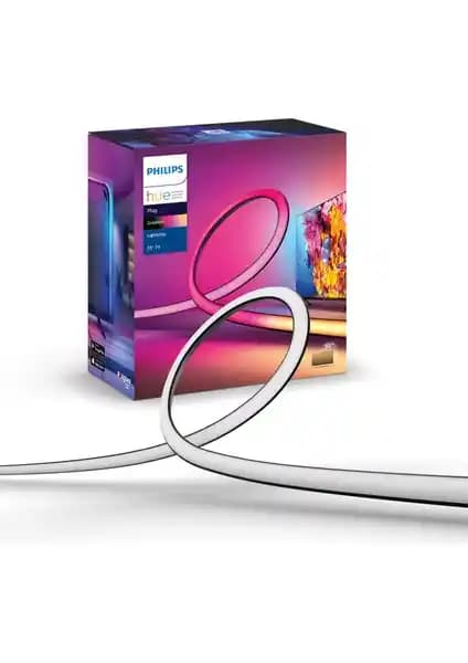 Philips Hue Lightstrip Gradient 55 İnç Akıllı LED Şerit ile Evde Sinema Atmosferini Yükseltin