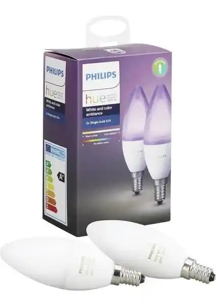 Philips Hue Renkli Akıllı Ampul 2'li Ekopaket E14 ile Ev Dekorasyonunda Yeni Dönem