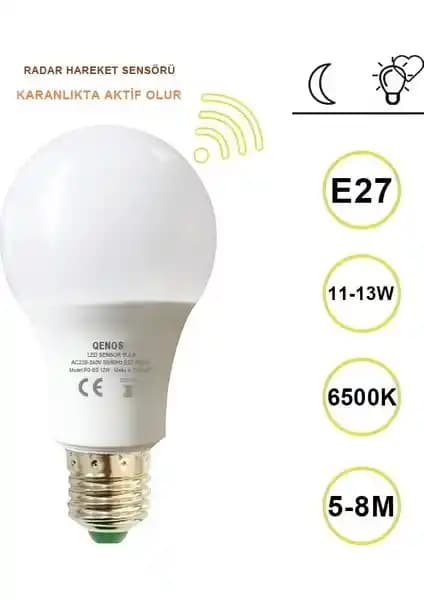 Qenos Radar Sensörlü LED Ampul: Enerji Tasarruflu ve Akıllı Aydınlatma Çözümü