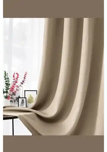 Rech Home Taç Blackout Bej: Modern ve Fonksiyonel İç Mekan Karartma Perdesi