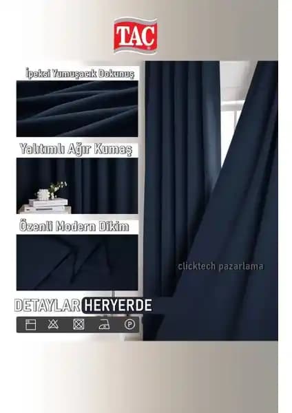 RechHome Taç Blackout Indigo Modern Karartma ve Yalıtım Perdesi Özellikleri