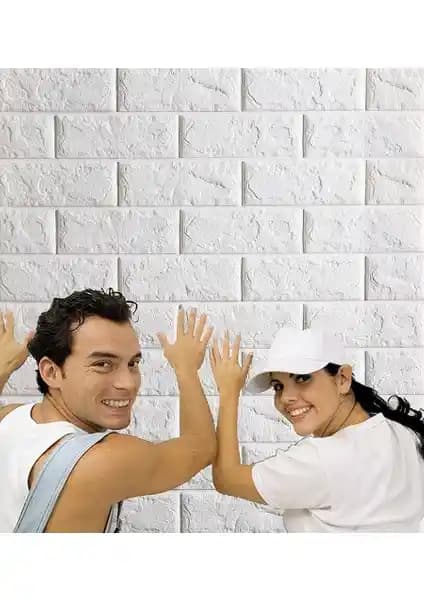 Renkli Duvarlar Çıkart ve Yapıştır Kendinden Yapışkanlı 3D Esnek Duvar Paneli ile Modern Dekorasyon