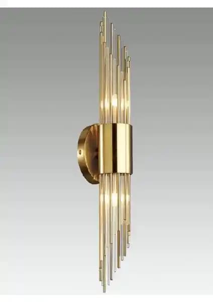 Semco LED Altın Renk Kaplamalı Angora Duvar Aplikası Modern İç Mekan Dekorasyonu İçin