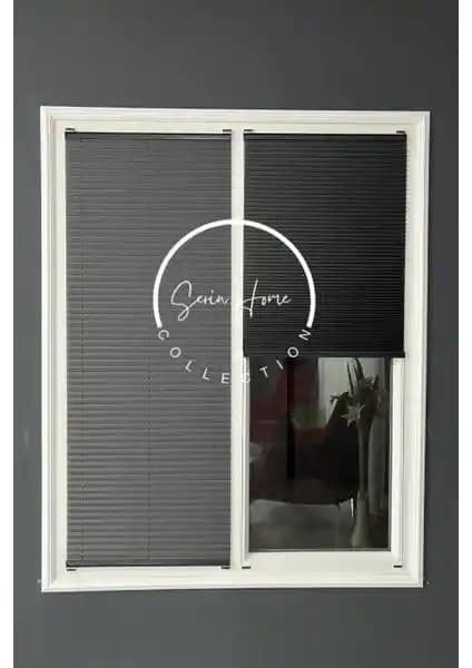 Serin Home Collection Antrasit Katlanabilir Plise Perde Modern ve Fonksiyonel Tasarım