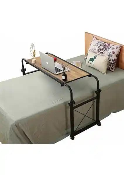 Servetavcı Tek Kişilik Yatak Masası Atlantik Çam Tekerli Modern ve Çok Fonksiyonlu Tasarım