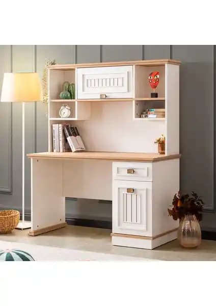 Setay Bilgisayar Masası Zenit Üniteli Modern Ofis Çalışma Masası 131 cm genişlikte