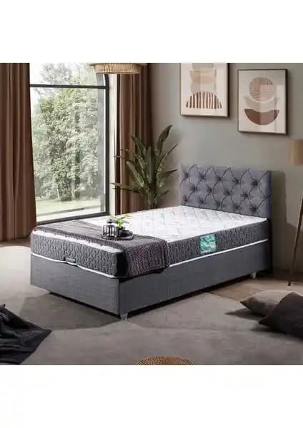 Setay Eylül İkili Tek Kişilik Baza Başlık Gri Renkli Estetik ve Fonksiyonel Tasarım