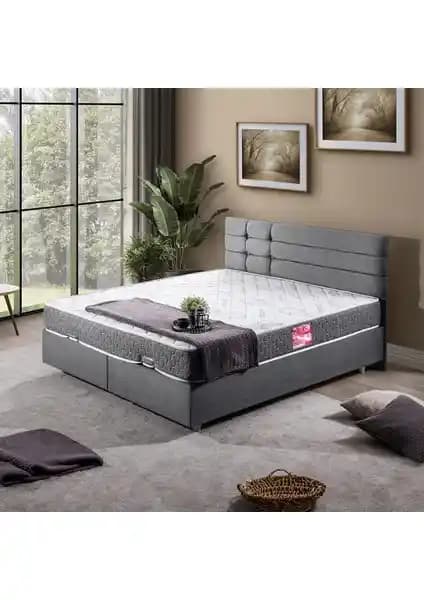 Setay Viyana İkili Çift Kişilik Baza ve Başlık Seti Gri Modern Tasarım ve Dayanıklılık