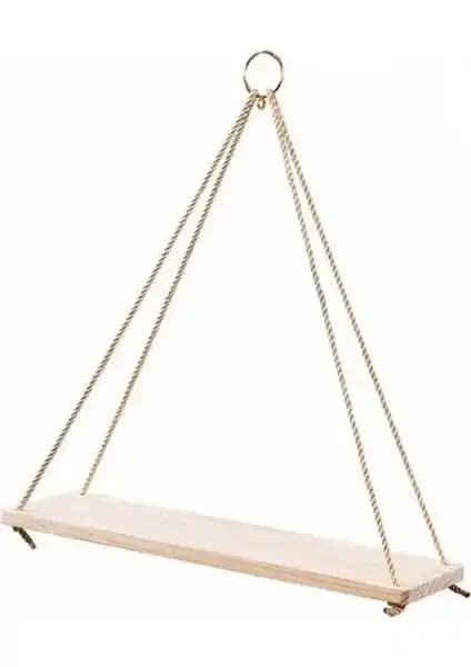 Umut Park Ahşap Ipli Halkalı Duvar Rafı ile İç Mekanlara Şıklık Katın