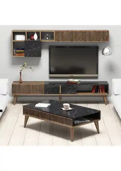Variant Mobilya Milan Serisi TV Ünitesi ve Orta Sehpa Takımı Modern Tasarım ve Dayanıklılık