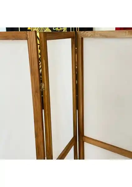 Weblonya Ahşap Paravan Panel Kumaş Seperatör 6006 İç Mekânlarda Estetik ve Fonksiyonellik