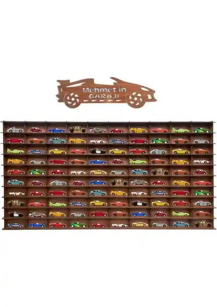 Woodbu Ceviz Rengi Ahşap Oyuncak Rafı Çocuk ve Koleksiyoncular İçin Uygun Saklama Çözümü