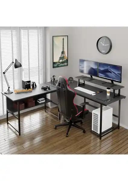Yasmak Siyah L Masa: Modern ve Dayanıklı Oyun ve Çalışma Masası Özellikleri ve Kullanım Avantajları