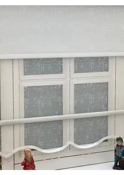 Yazar Home Çift Mekanizmalı Boncuklu Tül Stor Perde 3570 Modern ve Fonksiyonel Tasarım