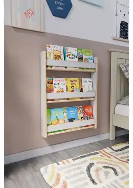 Zeo Wood Design Montessori Çocuk Kitaplığı: Güvenli ve Dayanıklı Çocuk Odası Depolama Çözümü