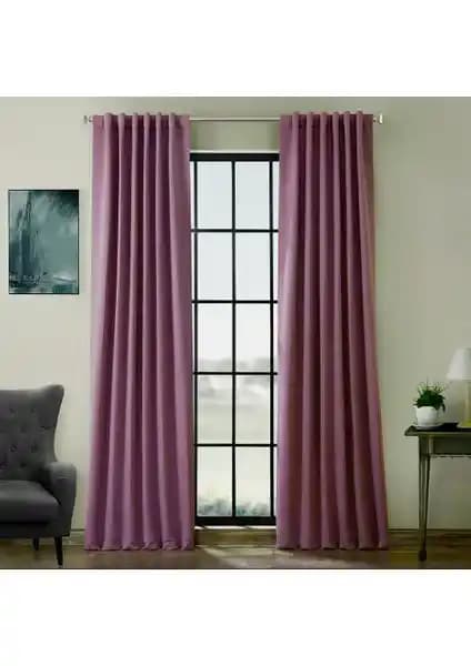 Zişan Mefruşat Mürdüm Renkli Güneşlik Perde Güneş Işığı Engelleyici ve Enerji Tasarruflu Tasarım