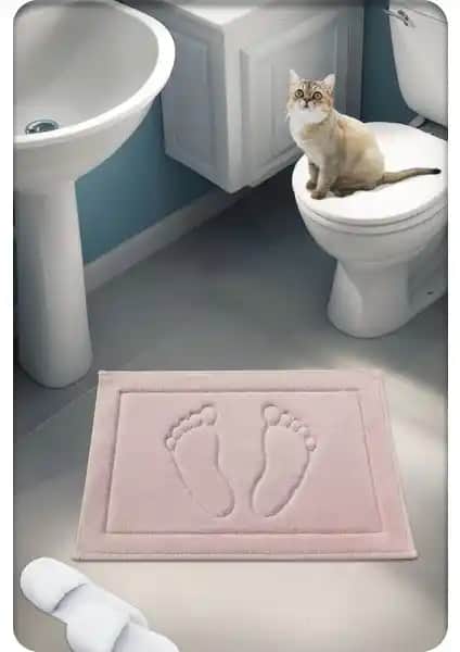 %100 Pamuk Dokuma Banyo Paspası Sürdürülebilir ve Şık Tasarım Çevre Dostu Ürün