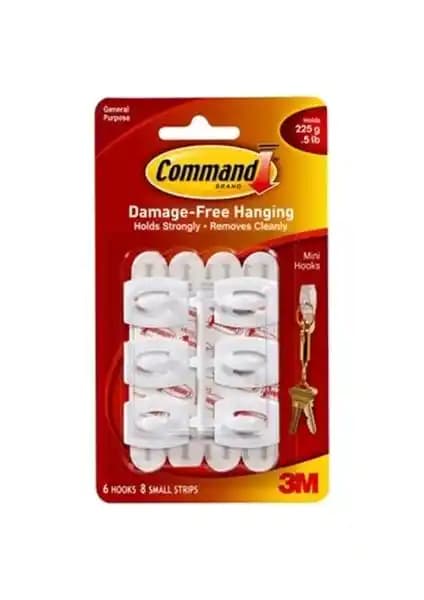 3M Command 17006-BULK Askı Bantları ile Yüzeye Zarar Vermeden Dekorasyon ve Düzenleme