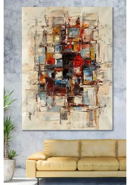 70x100 cm Renkler Sürreal Sanatsal Kanvas Tablo Modern ve Estetik Duvar Dekoru