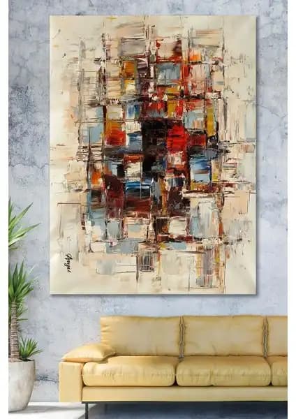 70x100 cm Renkler Sürreal Sanatsal Kanvas Tablo Modern ve Estetik Duvar Dekoru