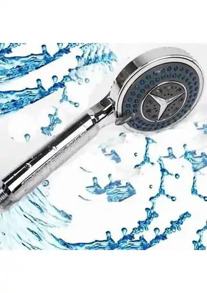 Acenter Mercedes Krom Kaplama 3 Fonksiyonlu Duş Başlığı Modern ve Dayanıklı Tasarım