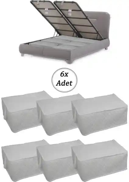 Adarya 6'lı Büyük Boy Saklama Hurcu Seti Evlerde Düzen ve Koruma için Uygun Çözüm