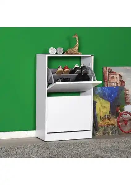 Adore Mobilya Adore Flat Duo 2 Katlı Ayakkabılık Dolabı: Modern ve Pratik Depolama Çözümü