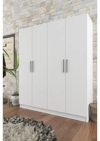 Aeka AE-1059 Milano Beyaz Gardırop: Modern Tasarım ve Geniş Depolama Alanı