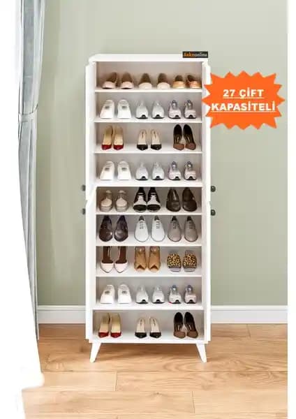 Aeka AE-1088 Patentli Beyaz Ayakkabılık: Modern ve Çok Amaçlı Depolama Çözümü