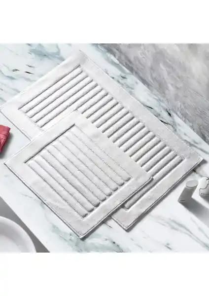 Alanur Home Mikonos Cotton 2'li Paspas Krem: Estetik ve Dayanıklı Banyo Dekorasyonu Çözümü