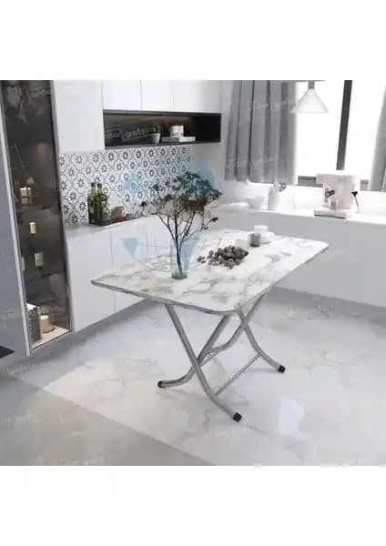 AldaGelsin Mermer Desenli Katlanabilir Masa: Modern ve İşlevsel Tasarım Özellikleri