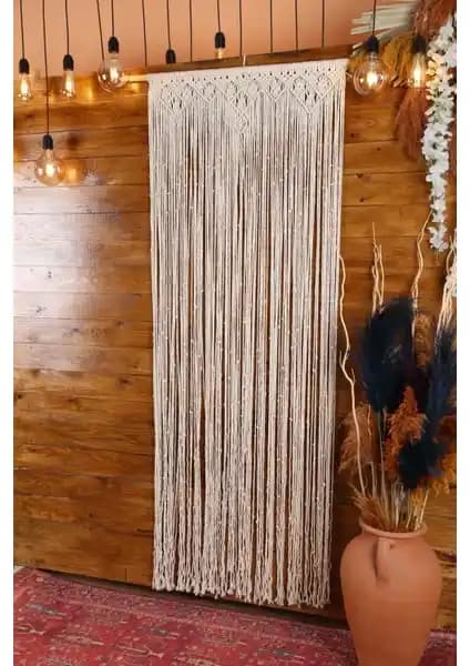 Alena Home BH Bohem Handmade Kapı Perdesi: Doğal ve Şık Ev Dekorasyonu İçin Uygun