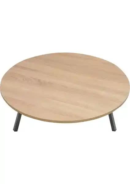 Alesta Life 98 cm Çapında Katlanabilir Metal Ayaklı Yuvarlak Yer Sofrası