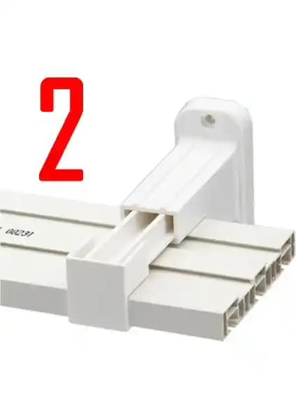 Aliden Plastik Perde Rayı Korniş Ayakları Duvara Montaj Askı Aparatı 2 Adet