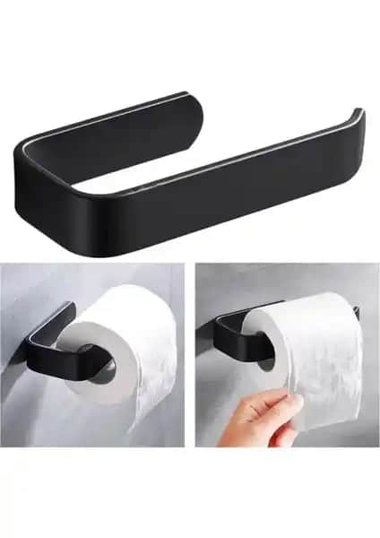 Alper Banyo Yapışkanlı Lüks Tuvalet Kağıtlığı Modern ve Kolay Montajlı Tasarım