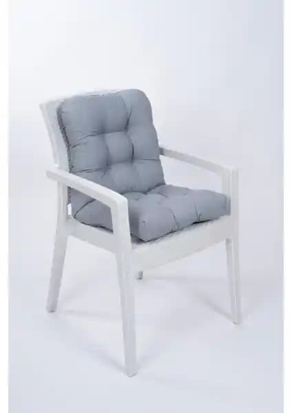 Altınpamuk Candy Gri Pofidik Arkalıklı Sandalye Minderi: Şık ve Konforlu Oturma Çözümü