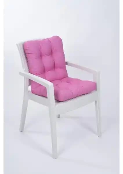Altınpamuk Candy Pembe Pofidik Arkalıklı Sandalye Minderi: Şık ve Konforlu Oturma Deneyimi