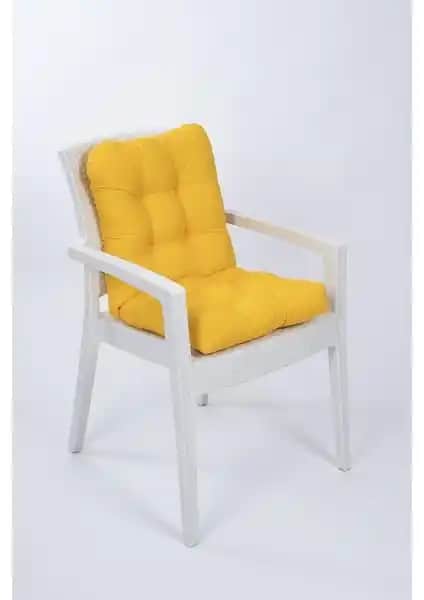 Altınpamuk Candy Sarı Pofidik Arkalıklı Sandalye Minderi Konfor ve Estetiğin Modern Buluşması