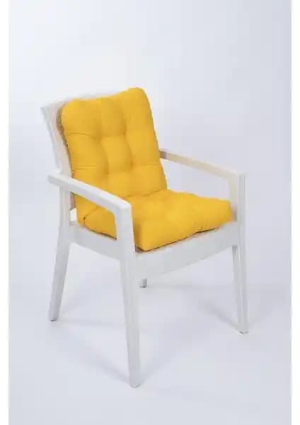 Altınpamuk Candy Sarı Pofidik Arkalıklı Sandalye Minderi Konfor ve Estetiğin Modern Buluşması