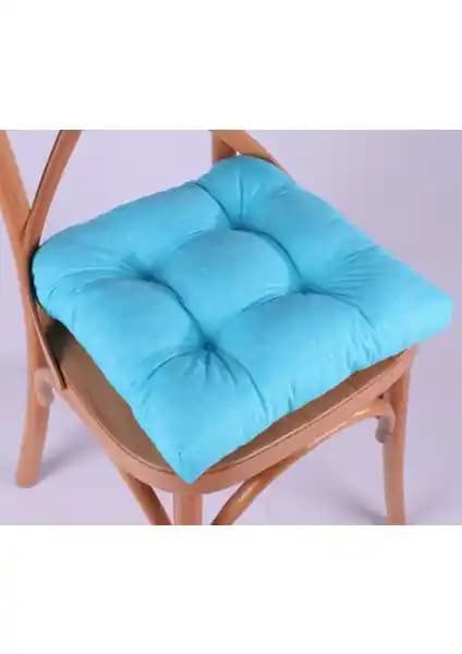 Altınpamuk Lina Turkuaz Pofidik Sandalye Minderi Konfor ve Estetiğin Buluşması