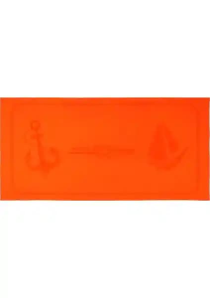 Anemoss Yelken Plaj Havlusu Turuncu - Dayanıklı ve Şık Marin Temalı Pamuk Havlu