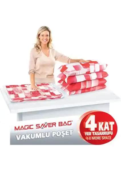 Anka Magic Vakumlu Poşet Hurç 2'li 55x90 cm Geniş İç Hacim ve Pratik Saklama Çözümü
