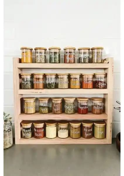 Anra Ahşap Baharatlık Standı: Modern ve Doğal Malzemelerle Şık Mutfak Dekoru