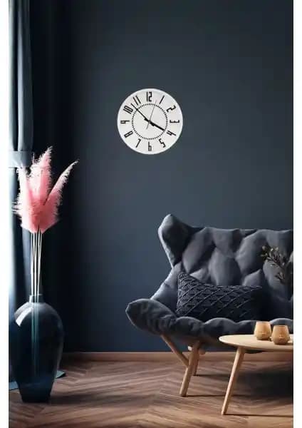 Apricity Renkli Daire Beton Duvar Saati 26 cm Modern ve Dekoratif Tasarım