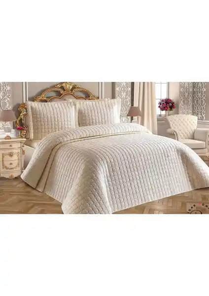 Armes Çift Kişilik Hayal Yatak Örtüsü Cappuccino Şık ve Dayanıklı Pamuklu Tekstil Ürünü