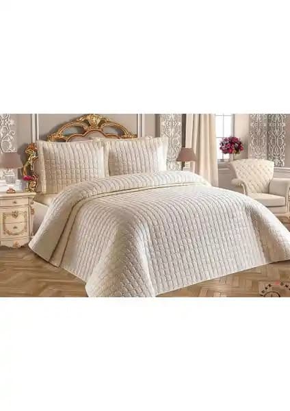 Armes Çift Kişilik Hayal Yatak Örtüsü Cappuccino Şık ve Dayanıklı Pamuklu Tekstil Ürünü