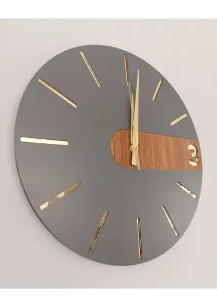 Aswood 40 cm Dekoratif Çift Renk Duvar Saati Modern ve Şık Tasarım Özellikleri