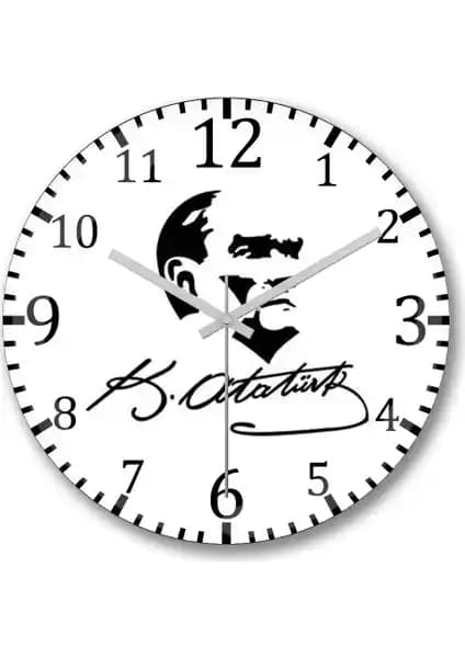 Atatürk İmzalı Duvar Saati: Şık ve Anlamlı Modern Dekorasyon Parçası