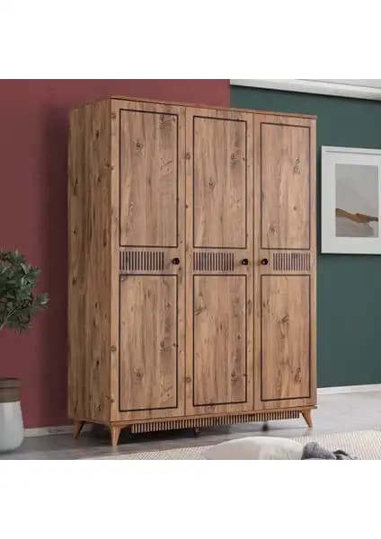 Atlantik 3 Kapaklı Dolap Modern Tasarım ve Fonksiyonellik Sunan Depolama Ünitesi