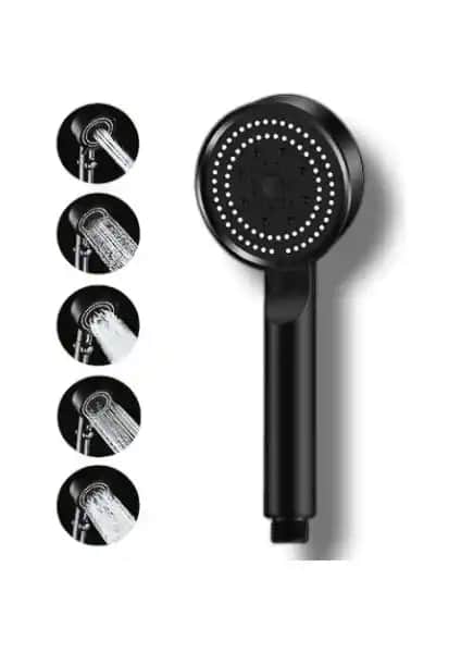 Atlas Teknik Turbo Fan 5 Fonksiyonlu Su Tasarruflu Duş Başlığı Modern Banyo Tasarımı